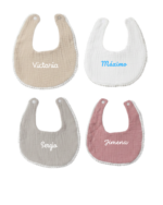 Babero de muselina personalizable