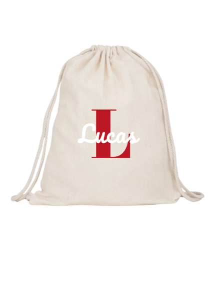 Mochila inicial y nombre personalizable